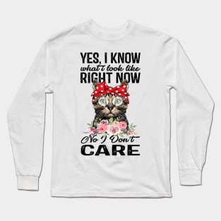 Cat Dont Care Long Sleeve T-Shirt